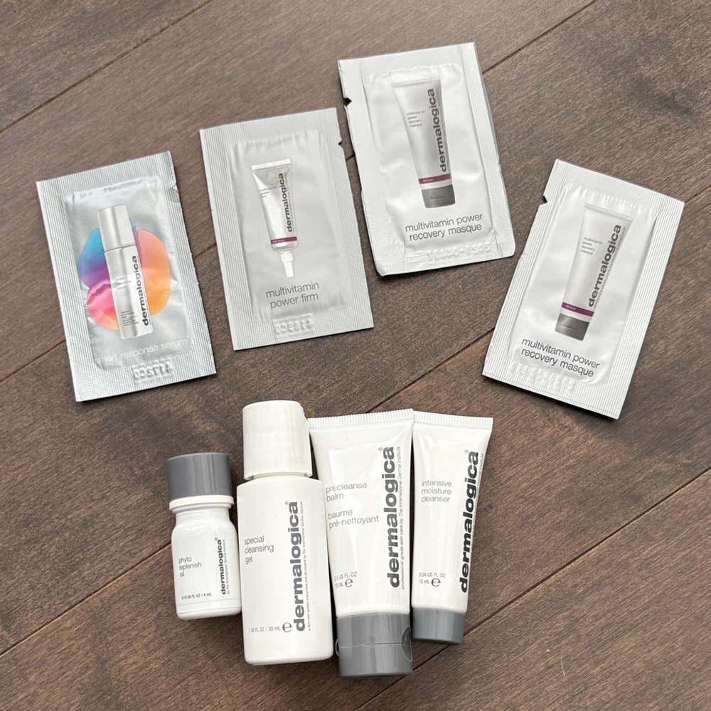 DERMALOGICA Skincare Bundle, Travel Size Beauty, Masque Serum Cleanser Balm Oils